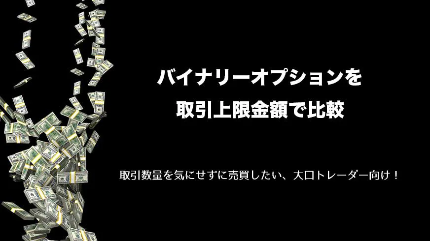 最大購入金額（取引上限額）でバイナリーオプションを比較 | FXクイックナビ