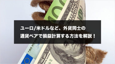 ユーロ/米ドルなど、外貨同士の通貨ペアで損益計算する方法を解説！