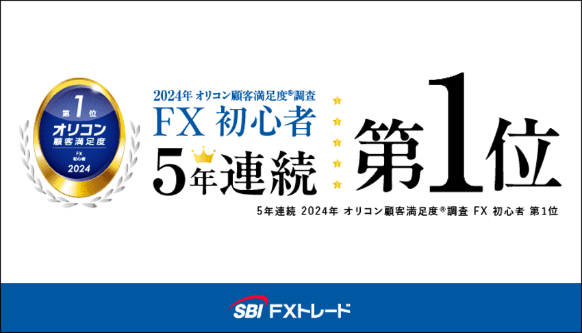 2024年オリコン顧客満足度調査 FX初心者 5年連続第1位