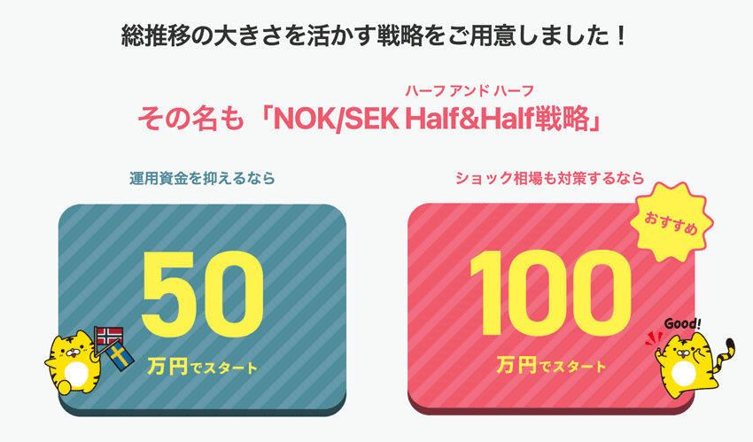 NOK/SEK ハーフ&ハーフ戦略