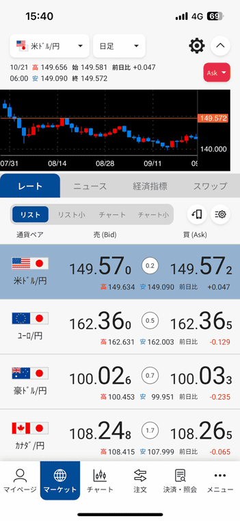 テーマカラーのライト