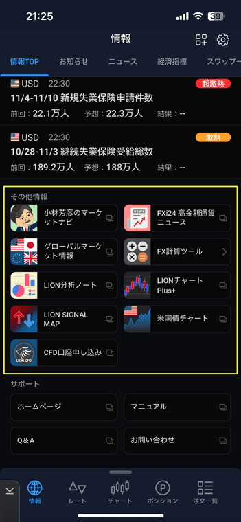 ヒロセ通商のiPhone/Androidアプリ「LION FX 5」の機能を詳しく