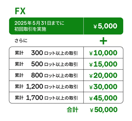 IG証券 FXのキャンペーン取引条件