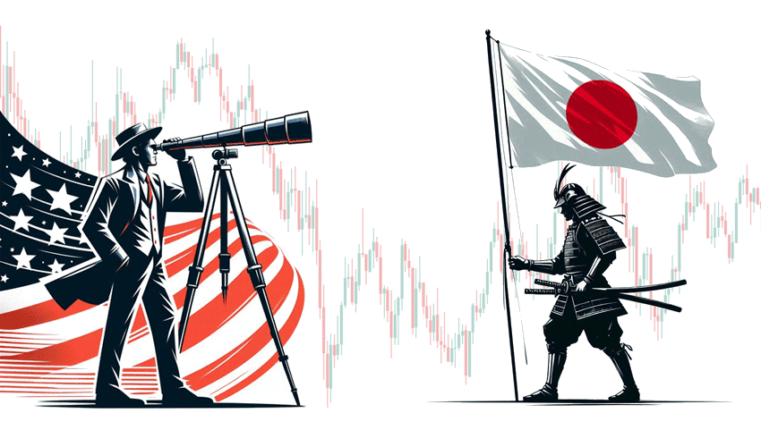 米ドルを基準に日本円を見るイメージ