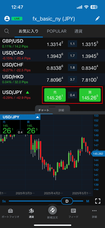 OANDA証券のスマホアプリ「fxTrade」の機能・使い方を徹底解説