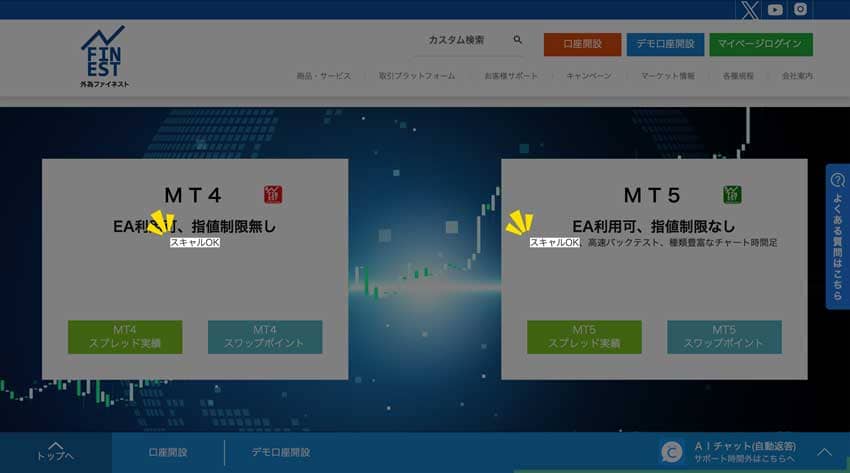 外為ファイネストはスキャルOK