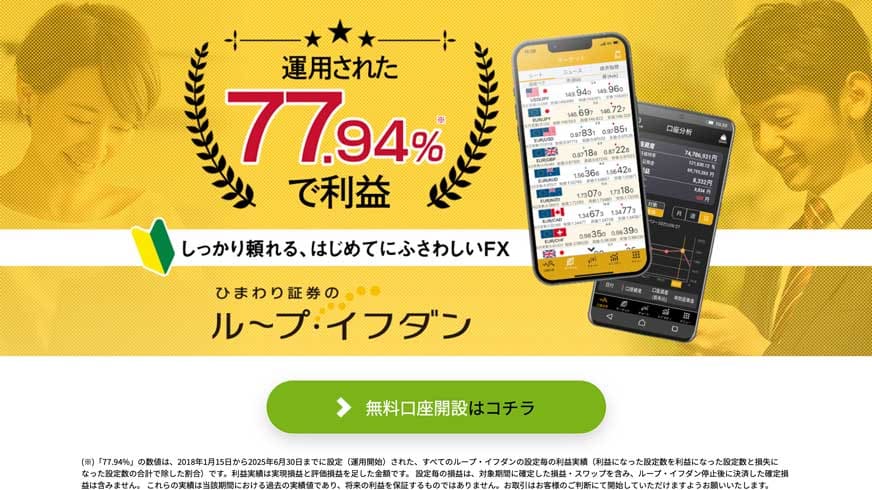運用された77.94%で利益 ひまわり証券のループ・イフダン