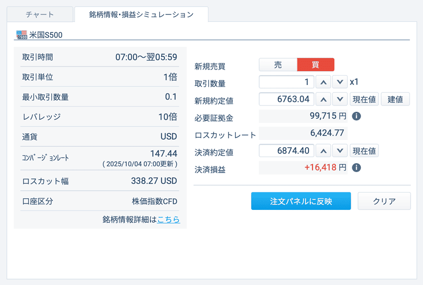 銘柄情報・損益シミュレーションを搭載
