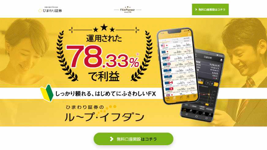 運用された78.33%で利益 ひまわり証券のループ・イフダン