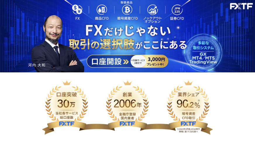 FXだけじゃない取引の選択肢がここにある|FXTF